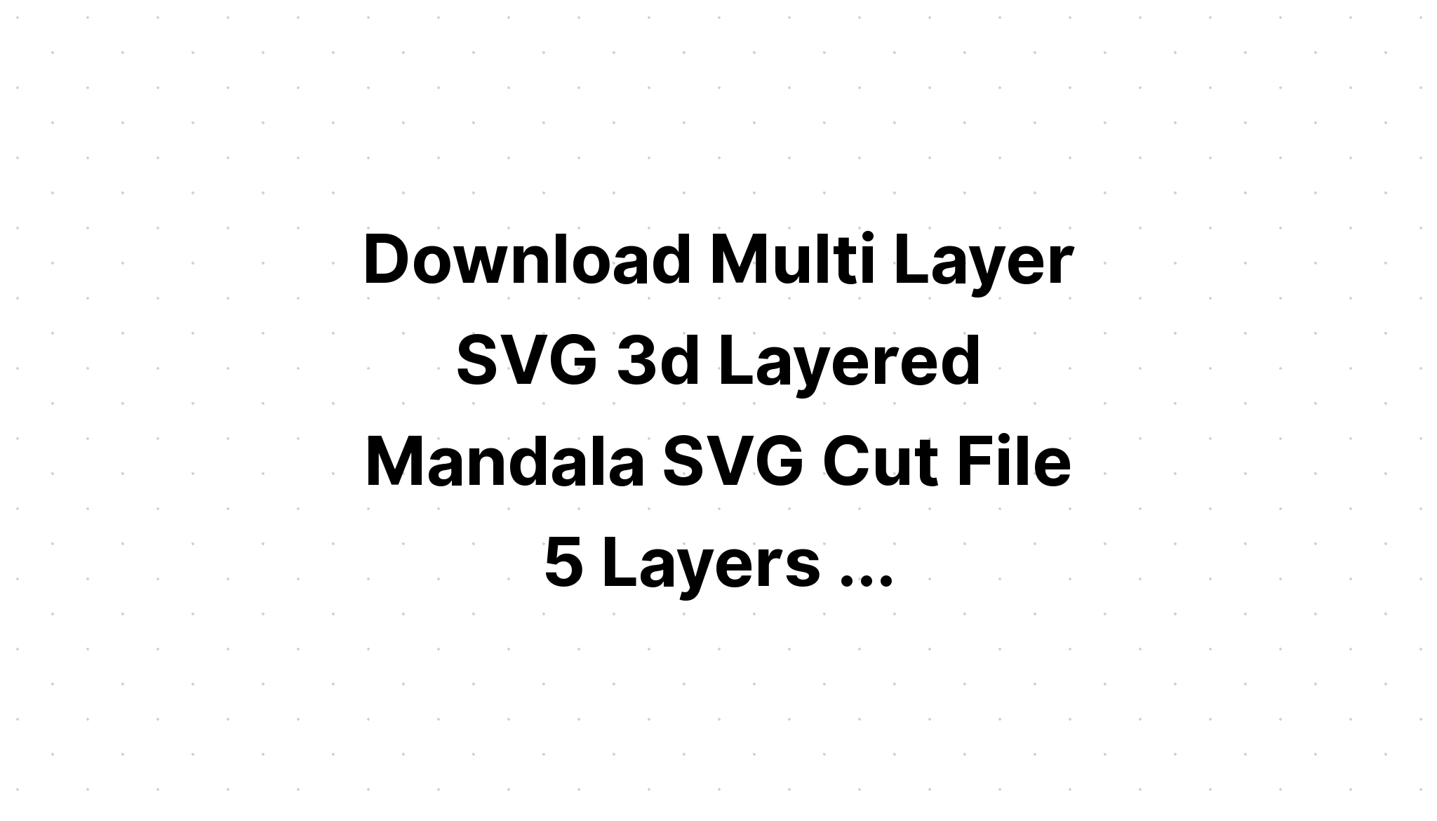 Download Multi Layered Mandala Layered Giraffe Svg - Layered SVG Cut File